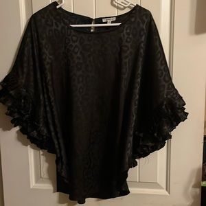 Black Leopard Blouse